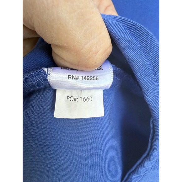 FIGS Rafaela Oversized Scrub Top Denim Blue PO #1660 Women's Size Large - Picture 4 of 6